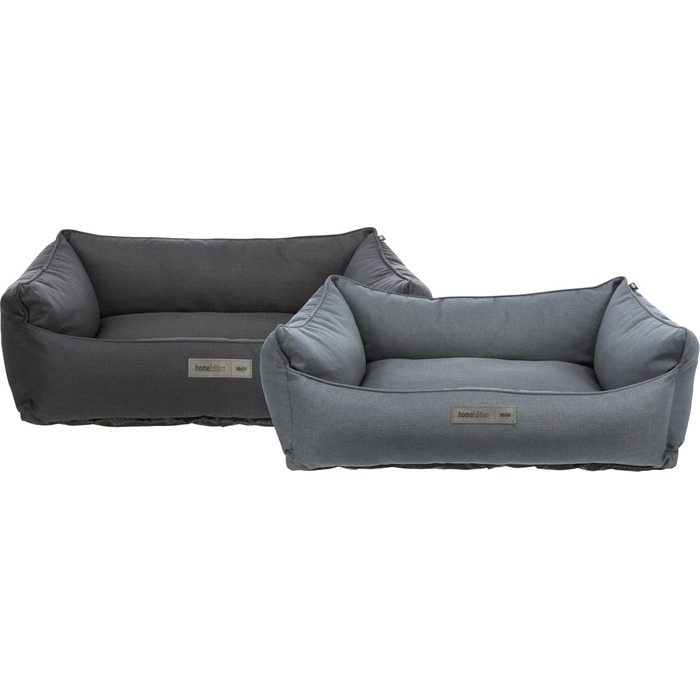 ТRIXIE Лежанка для собак Farello, 100x70 см, чорна - м'яке собаче ліжко з поліестеру, кошик для собак середніх порід, неслизька та пральна - 37645