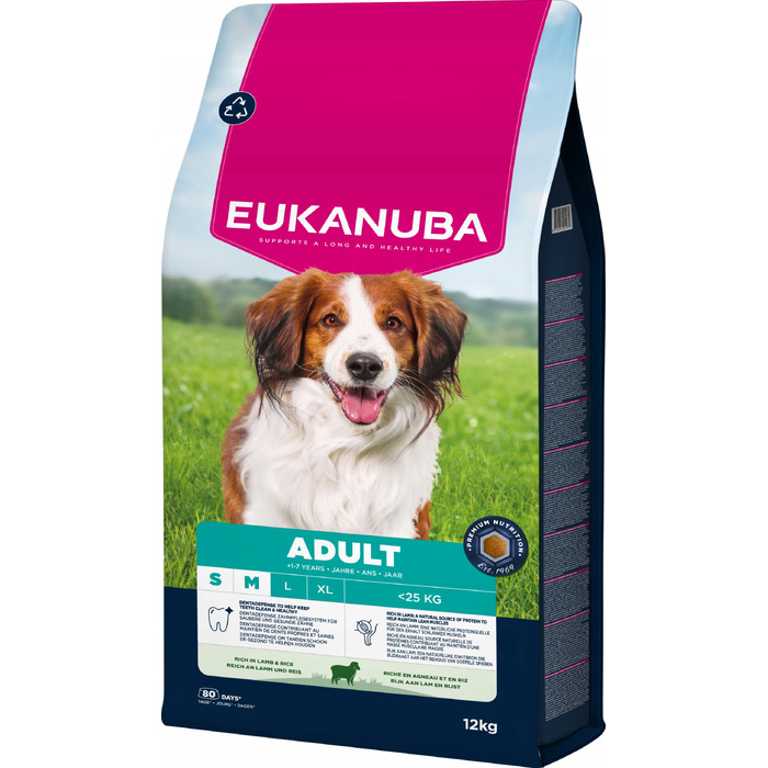 Сухий корм для собак Eukanuba для малих та середніх порід, ягня, 12 кг