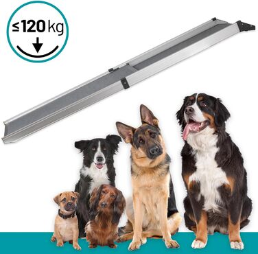 Рампа для собак VOSS.PET, висувна, алюмінієва, 100-180 см, до 120 кг