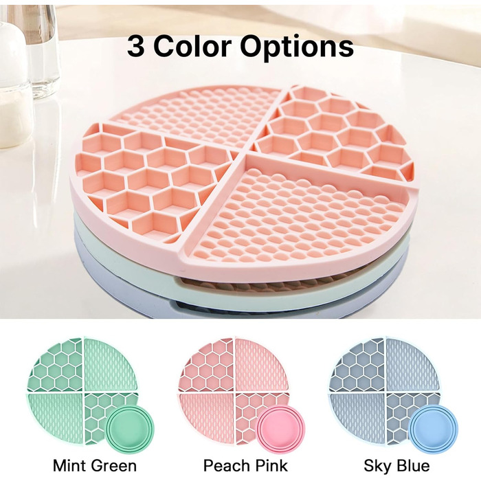 Килимок для лизання домашніх тварин з присосками та кришкою від банки для собак та котів, харчовий силікон, повільне годування, інтелектуальна іграшка-головоломка, килимок для ласощів, неслизький, для заспокоєння та розваги, персиковий (пісочний)