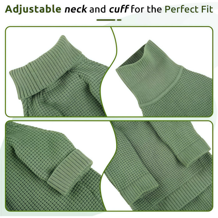 Зелений теплий зимовий пуловер для собак Konvinit, для чихуахуа, такси, бульдога, малих та середніх порід