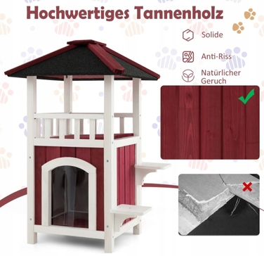 COSTWAY 2-рівневий ігровий комплекс для котів з платформами для стрибків