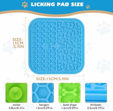 Матиця для годування собак та котів (2 шт.) - Slow Feeder, для купання, грумінгу, стрижки