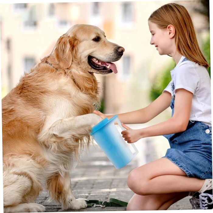 Очисник лап для собак DAGGEW з м'якої силіконової щітки, портативний, для дому та вулиці