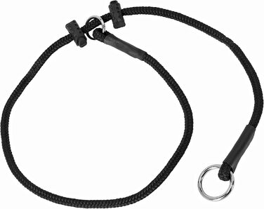 Нашийник для собак Dingo Gear, ручної роботи, міцний шнур, 2 обмежувачі, водонепроникний, для K9-тренувань, IGP, агітація, кусання, слухняність, чорний, L (S04049)