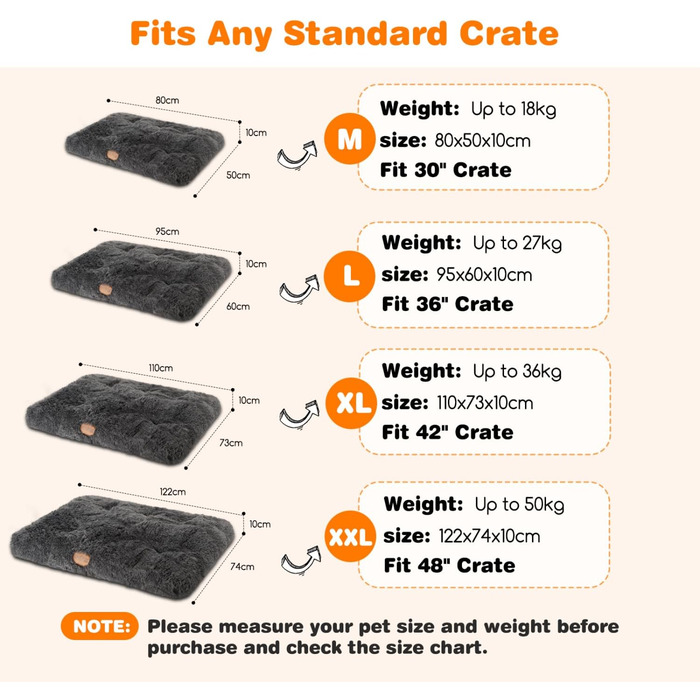 Крісло-ліжко для собак середніх порід Nobleza, м'яке, з довгим плюшем, з неслизьким дном, 80x50 см