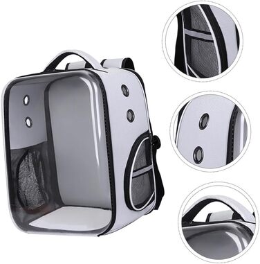 CIYODO Транспортна сумка для домашніх тварин: складана, прозора, з міцного PC та дихаючого Оксфорду. Підходить для собак та котів.
