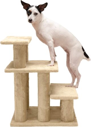 Сходи для тварин Furhaven Steady Paws, 3-ступеневі, коричневі, для високих ліжок і диванів