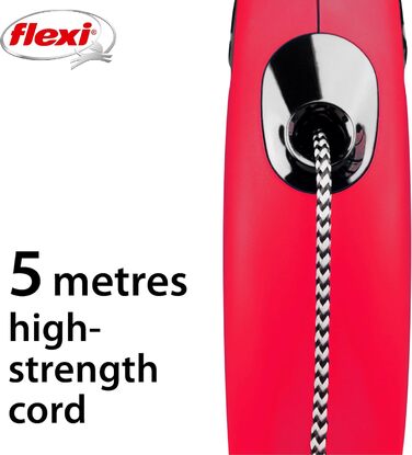 Рулетка для собак FLEXI Classic, червона, 5 м, до 25 кг