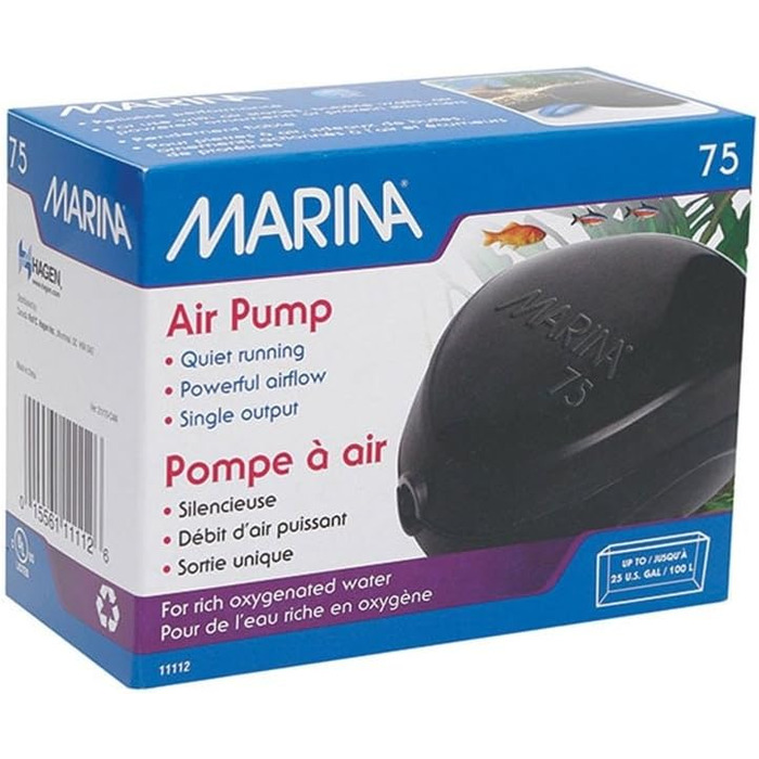Компресор для акваріума Marina 11118, 300 л/год, до 265 л, чорний