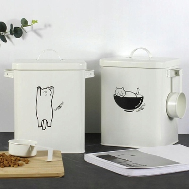 Герметичний контейнер для зберігання сухого корму для котів та круп, універсальний органайзер для продуктів