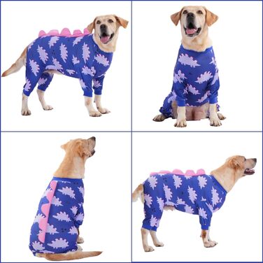 Комбінезон для собак великих порід LovinPet: дихаючий, з UV-захистом, антибактеріальний, для відновлення після операцій, зелено-оранжевий, XXX-Large