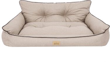 Ліжко для собак - корзина для собак, подушка для собак, диван для собак Joker Gesteppt, S, 64 x 49 см, штучний льон, бежевий