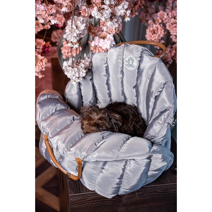 Сучасна переноска для собак Flying Dog Baily 3-в-1: сумка, автокрісло та переноска для маленьких собак до 10 кг (сіра)