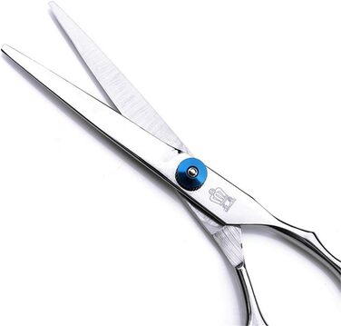 Набір професійних ножиць для грумінгу собак та котів Fellscheren 6 Zoll (15 см) – прямі та зігнуті леза, нержавіюча сталь, блакитний колір