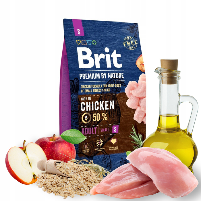 Сухий корм для собак Brit Premium Small Chicken (для малих порід), курка, 8 кг