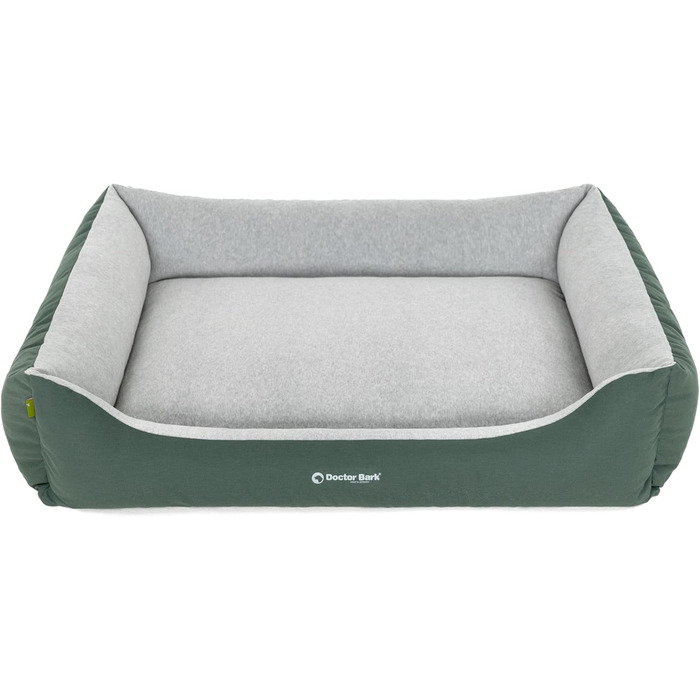 Крісло-лежанка для собак Doctor Bark GreenLabel XL (110x85 см) - Зелене, миється, з м'якого флусу