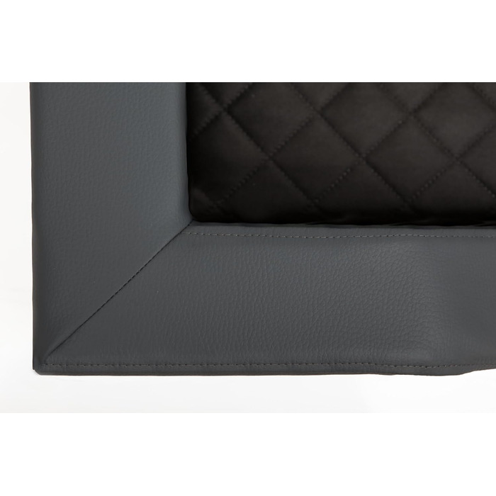 Крісло-ліжко для собак - Крісло для собак з штучної шкіри, знімний чохол, розмір M (93 x 62 см, сірий)