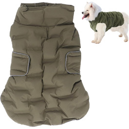 Водонепроникний зимовий одяг для собак: тепла куртка та жилет для великих собак (L)