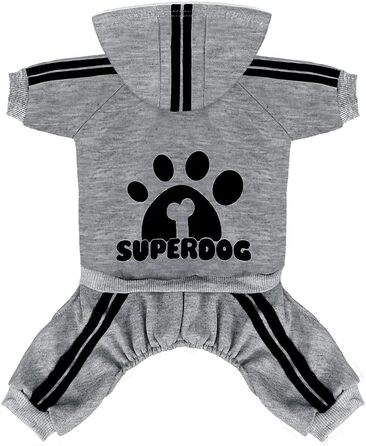 Світшот для собак LONTEPET, теплий зимовий костюм для маленьких собак та цуценят, бавовна, розмір XL, сірий