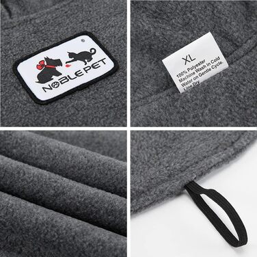 Зимовий пуловер для собак з поларфлісу (сірий, M) - теплий одяг для собак