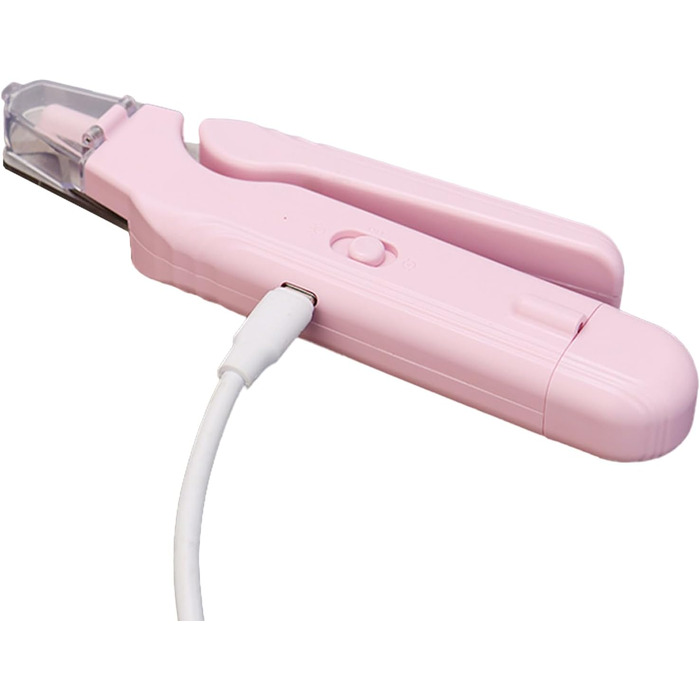 Електричний триммер для нігтів собак і котів з LED-підсвічуванням, шліфувальник для догляду за лапами та цуценятами, рожевий