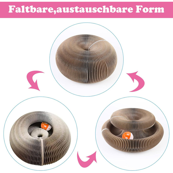 Котяче дряпальний борд - інтерактивна іграшка з котом'ятою та дзвіночком. Дряпальний картон для котів, іграшка для шліфування кігтів.