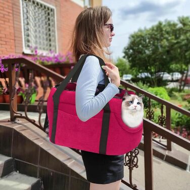 PETCUTE Сумка-переноска для собак та котів, 50x25x28 см, Рожевий
