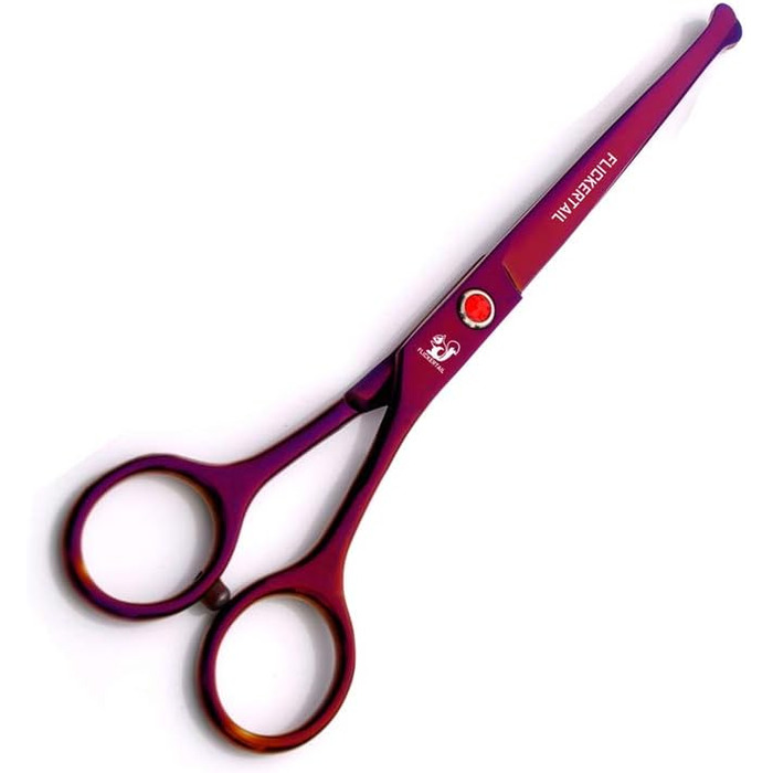 Набір професійних ножиць для грумінгу домашніх тварин 6,5 дюймів, нержавіюча сталь, прямі та вигнуті ножиці, безпечні закруглені кінчики