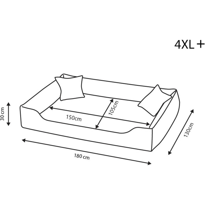 Ортопедичне ліжко для собак Puffi Orto, велике, середнє, маленьке - подушка для собак, килимок для собак з поліестеру - водонепроникне, зносостійке, знеболююче (4XL+|180x130см, Коричневий)
