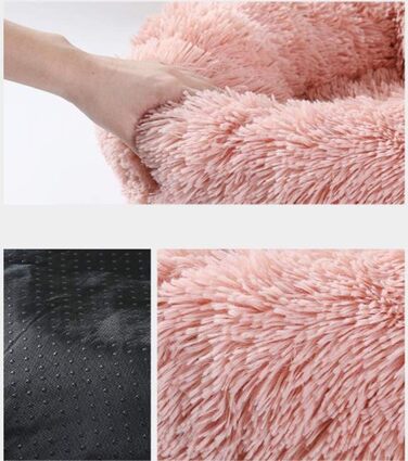 Ліжко для собак Chic Sofa, корзина для собак/кішок, матрац для собак, велике собаче ліжко, миється, м'яке ліжко для середніх/великих собак (L 80x80 см, Рожевий)