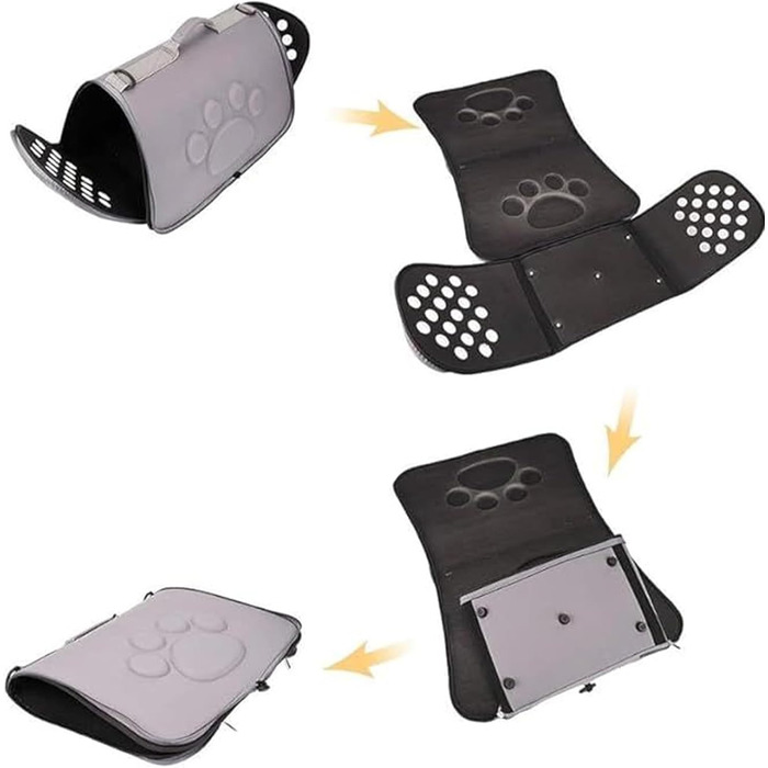 Транспортна сумка для котів та собак Quorvex - сіра, легка переноска для тварин, підходить для подорожей та відвідування ветеринара