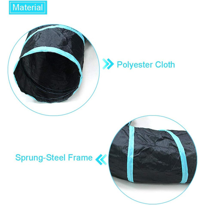 Туннель для котів Bemodst 4-Way, інтерактивна іграшка-лабіринт для кошенят, кроликів, щенят, хорячків, морських свинок