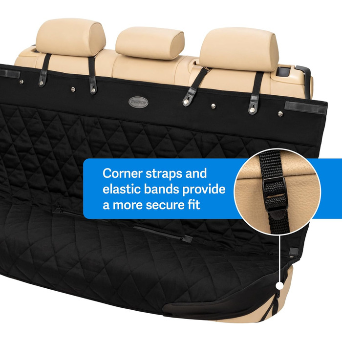 Захисний чохол на сидіння для автомобіля PetSafe Happy Ride: водовідштовхуючий, міцний, для собак, чорний