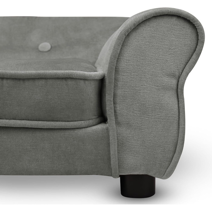 Диван для домашніх тварин MG Design сірого кольору – міцний дерев'яний каркас, м'яке оздоблення, легкий у догляді – диван для собак та котів, готовий до використання.