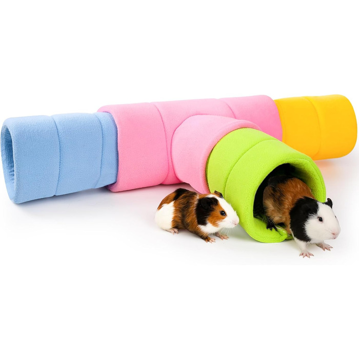 Туннель для морських свинок ONEJU, 2-сторонній, для гри та відпочинку, миється, з блискавкою, для зберігання, кольоровий