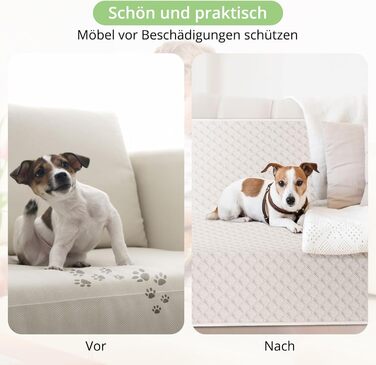 Водонепроникний коврик для собак, 137 x 208 см, килимок для домашніх тварин, ковдра для собак, неслизький, міцний, багаторазовий, можна прати в пральній машині, захист для дивану, ліжка, автокрісла, темно-сірий (Бежевий, S (76x190 см))