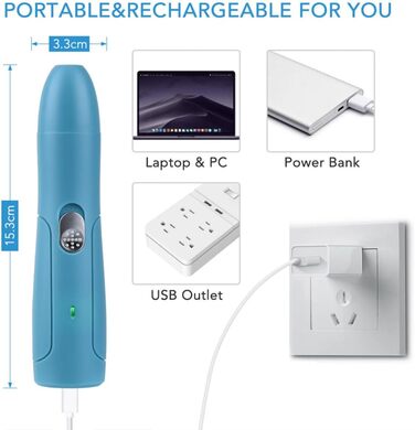 Електричний точило для кігтів тварин Toddmomy (3 шт.) - для котів та собак, з ABS пластику