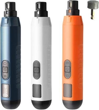 Електричний точильний верстат для нігтів домашніх тварин з подвійним світлом та LCD-дисплеєм, для точного підрізання нігтів, блакитний