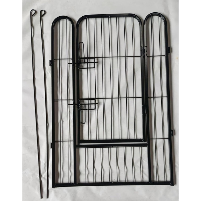 Вигул для цуценят, вольєр, загон для собак, клітка для собак, огорожа для тварин, клітка для дрібних тварин, переносна клітка, вигул для кроликів, кемпінговий забір, кемпінгове огородження, 12 елементів, 80 см