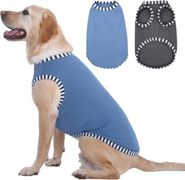 Сорочки для собак 2 шт. (Сірий, Синій) 3XL, захист від сонця, дихаючі, без рукавів, для великих собак, Golden Retriever, літо