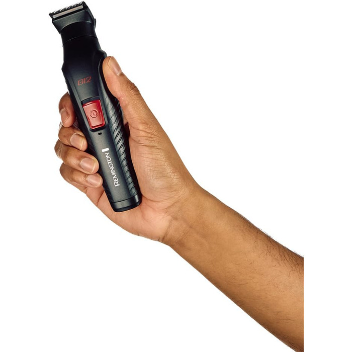 Мультитриммер Remington G12 [12-в-1]: для волосся, бороди, тіла, вух та носа. З 6 насадками, самозагострювані леза, акумуляторний. PG2120