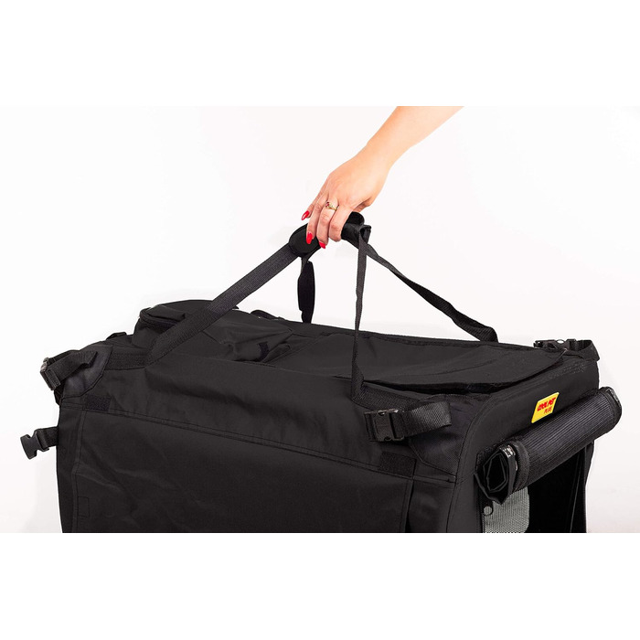 Транспортна переноска для собак та котів, 91x64x64 см. Чорна переноска-будка для тварин, ідеальна для подорожей та перевезень