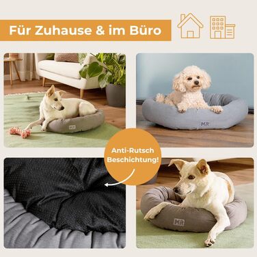 Крісло-гніздо для собак Martin Rütter Nest, сіре – комфортний відпочинок для маленьких собак та цуценят, м'яке, з неслизьким покриттям та можливістю прання, кругле ліжко з бавовняної тканини