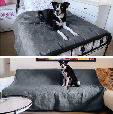 Водонепроникний килимок для собак Pawsee, 150 x 120 см, сірий, з антиковзаючою основою