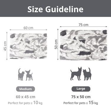 Тепла ковдра для котів та собак, самонагріваюча килимок-ковдра, 75x50 см, сірий