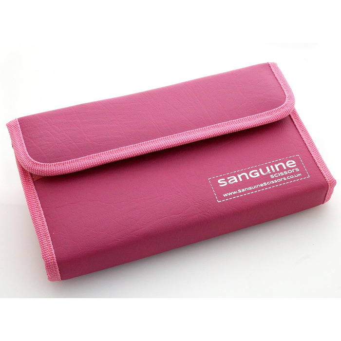 Професійна ножиця для перукарів та филирування, рожева, з міцним чохлом