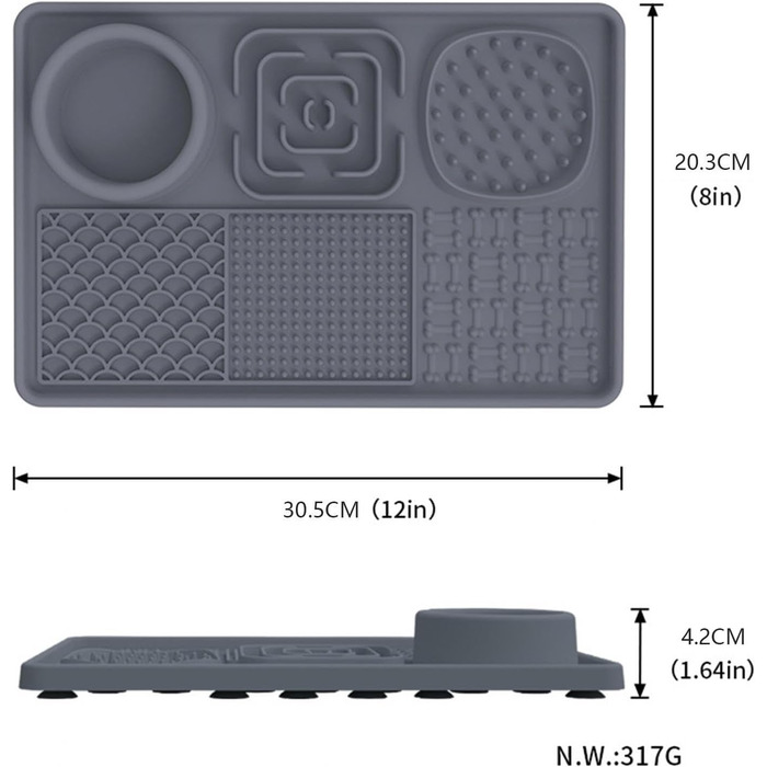 Килимок для собак Leckmatte, силіконовий, антиковзкий, для грумінгу та тренувань (Blue)