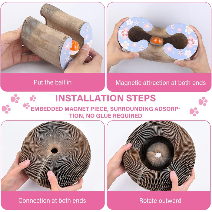 Котяче дряпальний борд - інтерактивна іграшка з котом'ятою та дзвіночком. Дряпальний картон для котів, іграшка для шліфування кігтів.