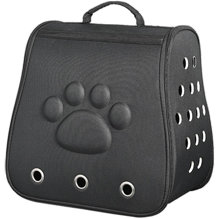 Транспортна переноска для собак та котів | Складна переноска для тварин - чорна